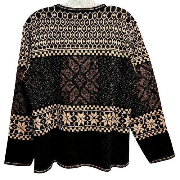 Womens Retro Intiwara 100% Alpaca Wool Button Up Sweater Cardigan - Size L - Picture 2 of 7